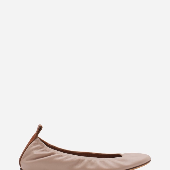 Lanvin leather ballerina flats 39 - dark beige - WORN ONCE 8 8.5 nude - Picture 5 of 12